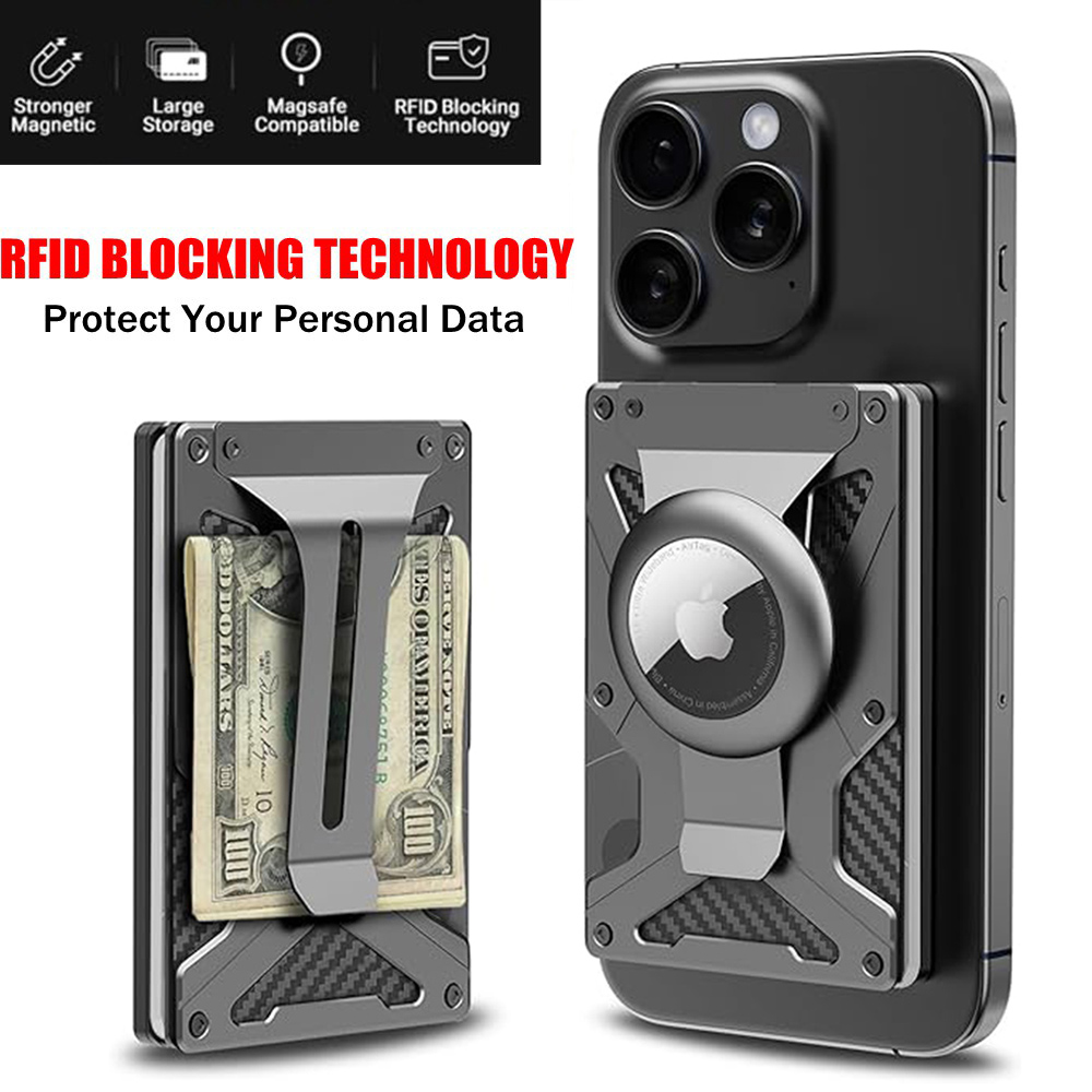 Money Clip Magnetic - Magnetische telefoonportemonnee compatibel met Apple MagSafe-metalen
