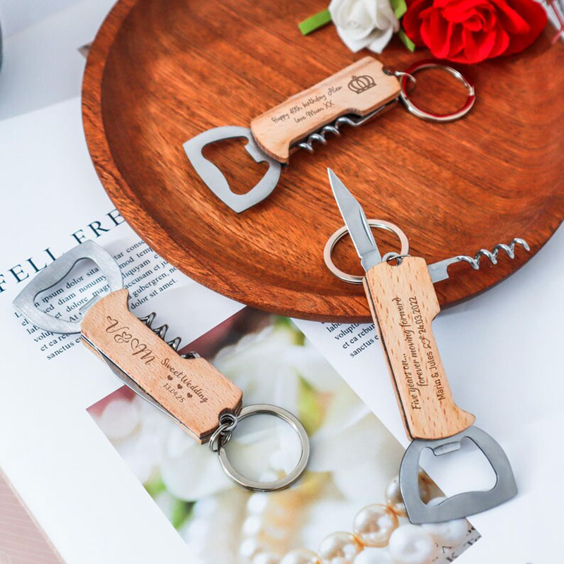 Op maat gegraveerd logo flesop - Bottle Opener Keyring recensie en prijs