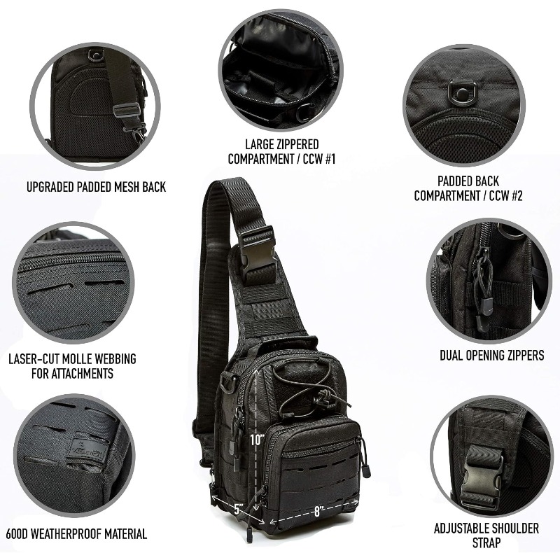 Tactische compacte verborgen d - Edc Concealed Carry Backpack recensie en prijs